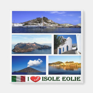 SCL031 AEOLISKA ÖARNA I Kärlek, Sicilien, Fridge Magnet