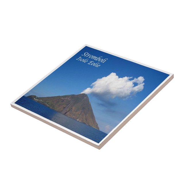 SCL036 STROMBOLI, Sicilien, Italien Kakelplatta (Sidan)