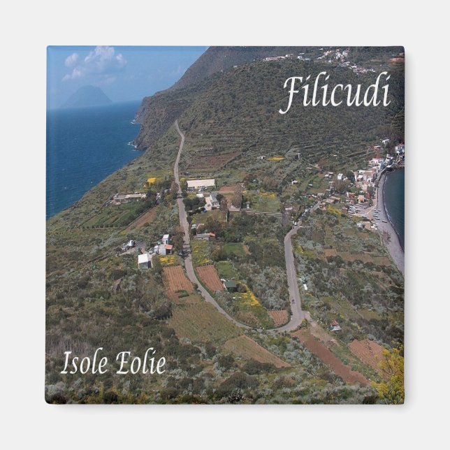 SCL050 FILICUDI - AEOLISKA ÖARNA, Sicilien, Fridge Magnet (Framsidan)