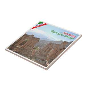 SCL065 TAORMINA, Sicilien, Italien Kakelplatta
