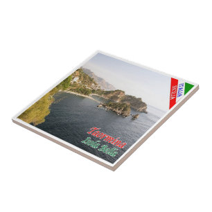 SCL068 TAORMINA, Isola Bella, Sicilien Kakelplatta