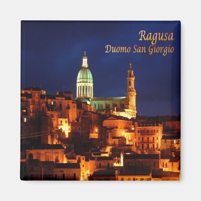 SCL073 RAGUSA, Saint George Cathedral, Fridge Magnet (Framsidan)