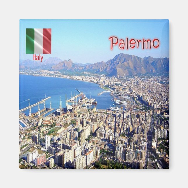 SCL074 PALERMO, Sicilien, Italien, Fridge Magnet (Framsidan)