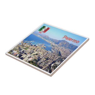 SCL074 PALERMO, Sicilien, Italien Kakelplatta