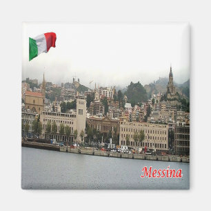 SCL078 MESSINA Cityscape, Sicilien, Italien, Fridg Magnet