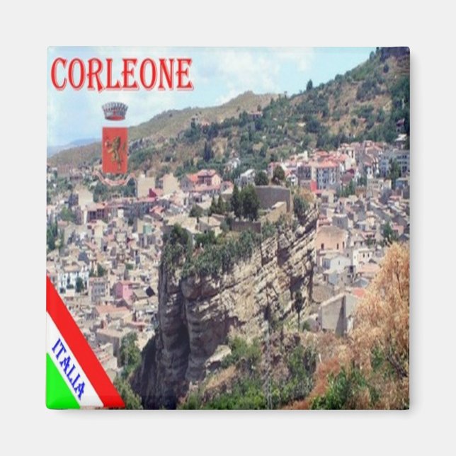 SCL079 CORLEONE, Sicilien, Italien, Fridge Magnet (Framsidan)