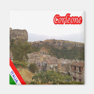 SCL080 CORLEONE, Sicilien, Italien, Fridge Magnet