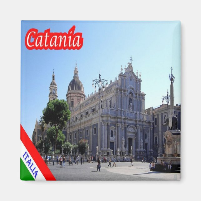 SCL096 CATANIA Cathedral, Sicilien, Italien, Fridg Magnet (Framsidan)