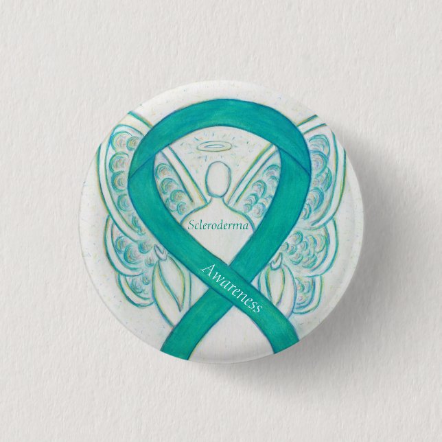 Scleroderma Angel Awareness Ribbon Stift Knapp (Framsida)