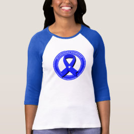 Scleroderma Awareness Blue Ribbon White Heart T Shirt