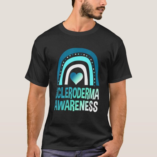 Scleroderma Awareness Month Survivor Warrior Teal T Shirt (Framsida)