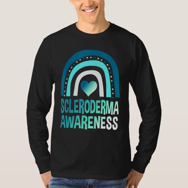 Scleroderma Awareness Month Survivor Warrior Teal T Shirt (Framsida)
