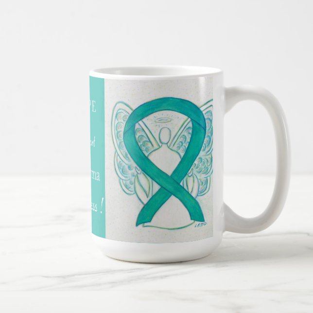 Scleroderma Awareness Ribbon Angel Anpassningsbar  Kaffemugg (Höger)