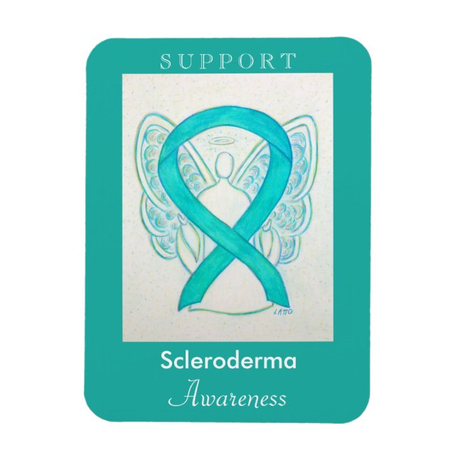 Scleroderma Awareness Ribbon Angel Anpassningsbar  Magnet (Vertikal)