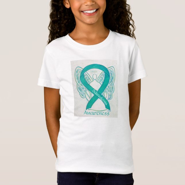 Scleroderma Awareness Ribbon Angel Anpassningsbar  T-shirt (Framsida)