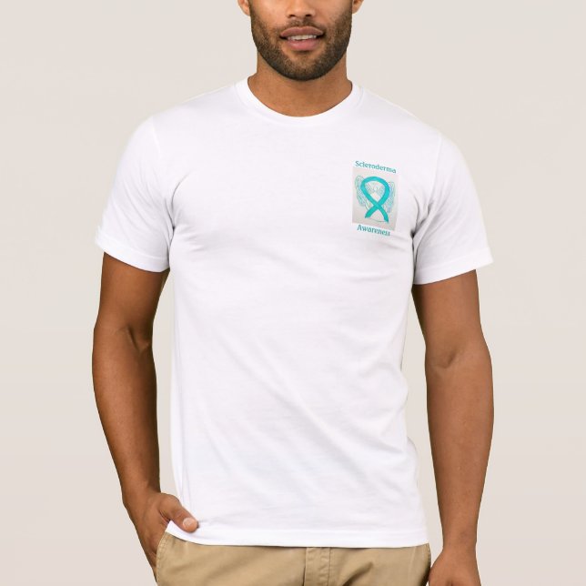 Scleroderma Awareness Ribbon Angel Anpassningsbar  Tee Shirt (Framsida)