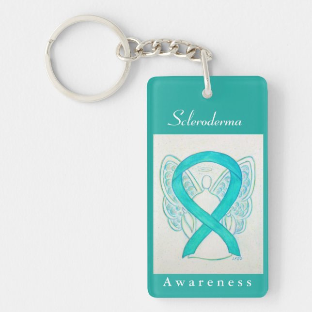 Scleroderma Awareness Ribbon Angel Keychain (Framsidan)