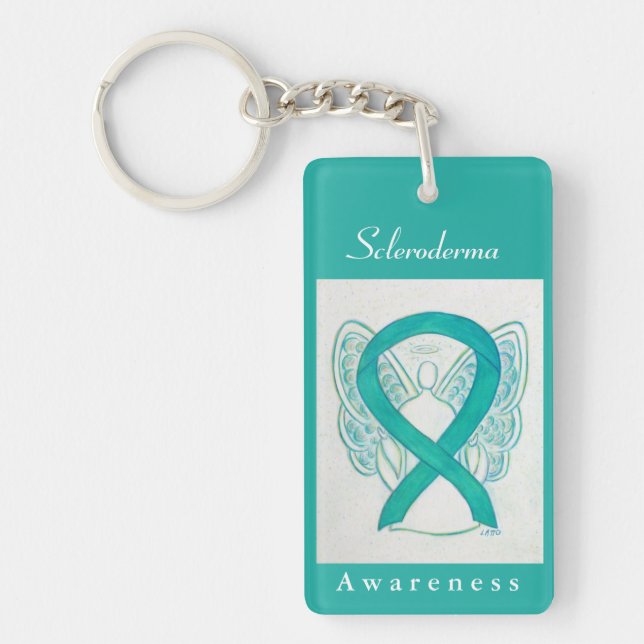 Scleroderma Awareness Ribbon Angel Keychain (Framsidan)