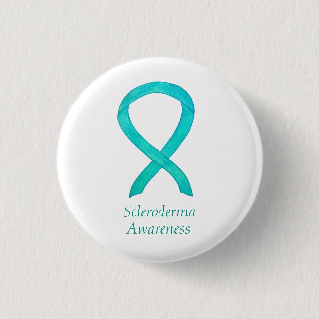 Scleroderma Awareness Ribbon Anpassningsbar Stift Knapp (Framsida)