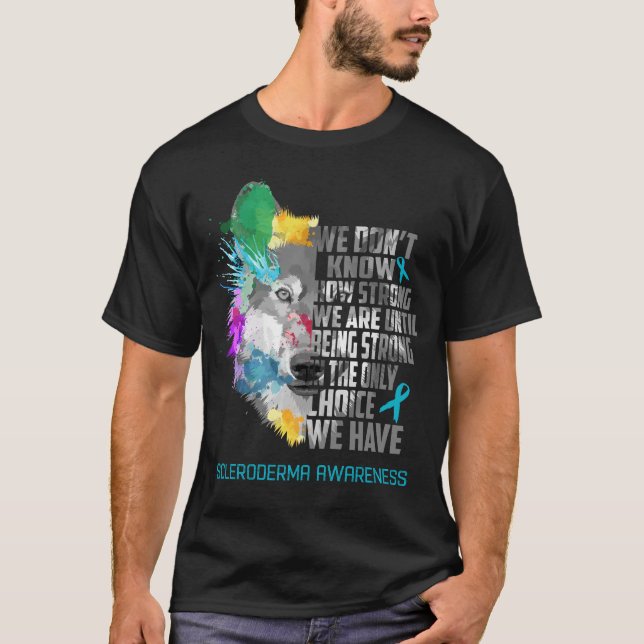 Scleroderma Awareness Ribbon Support Gifts T Shirt (Framsida)