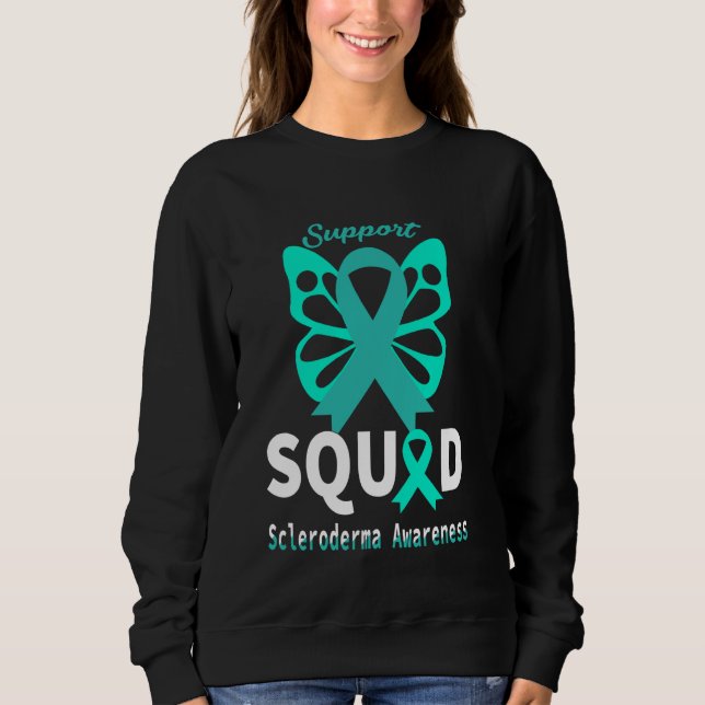 Scleroderma Awareness Support Quote Teal Ribbon Bu T Shirt (Framsida)