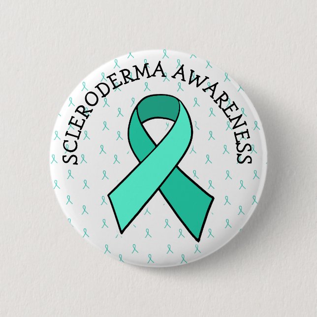Scleroderma Awareness Teal Ribbon Knapp (Framsida)