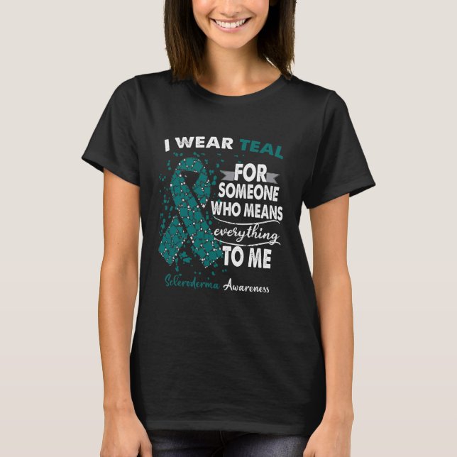 Scleroderma Awareness Warrior Support Survivor T Shirt (Framsida)