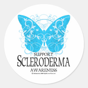 Scleroderma Butterfly 2 Runt Klistermärke