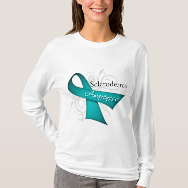 Scleroderma Disease Awareness Ribbon Tee (Framsida)