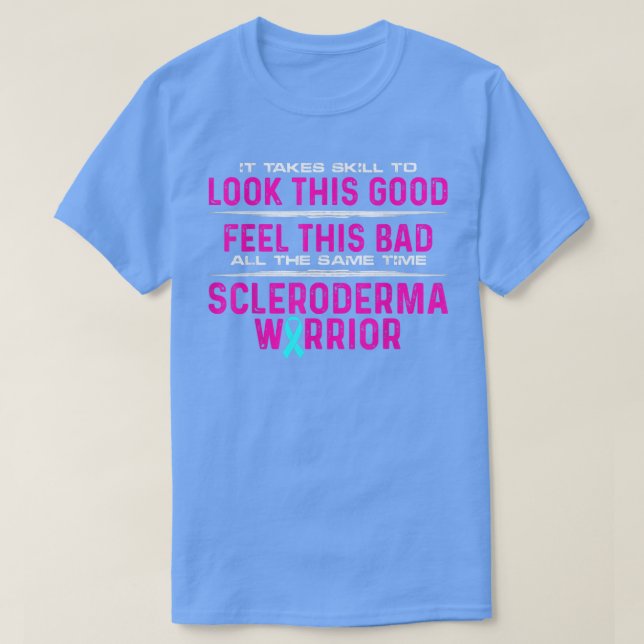 Scleroderma Survivor Warrior Skills Awareness T Shirt (Design framsida)