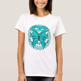 Sclerodermafjärilen cirklar av rosett band tee shirt