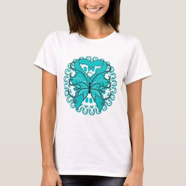 Sclerodermafjärilen cirklar av rosett band tee shirt (Framsida)