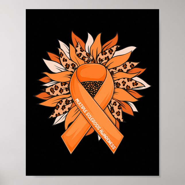 Sclerosi Solros Många Sclerosis Awareness Poster (Framsidan)