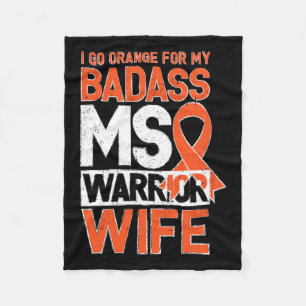 Sclerosis Awareness Badass Warrior Makfe Fleecefilt