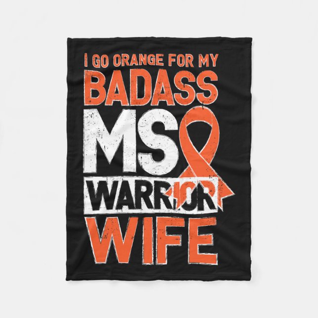 Sclerosis Awareness Badass Warrior Makfe Fleecefilt (Framsidan)