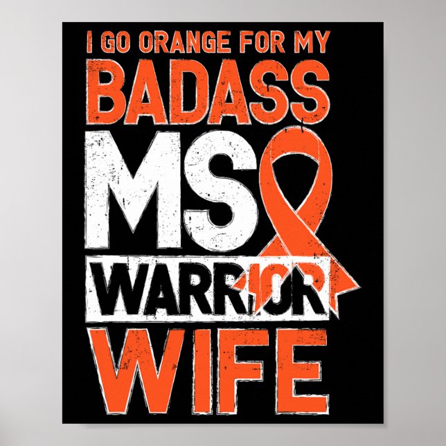 Sclerosis Awareness Badass Warrior Makfe Poster (Framsidan)