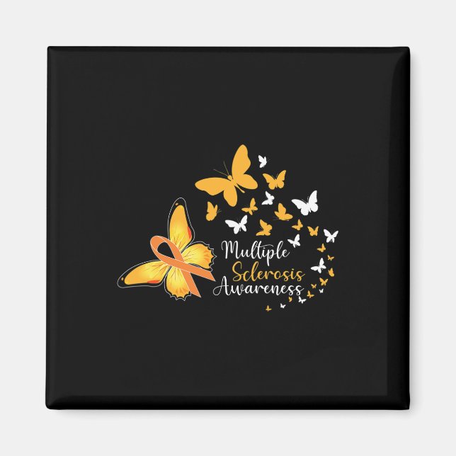 Sclerosis Awareness Butterflies 1 Magnet (Framsidan)