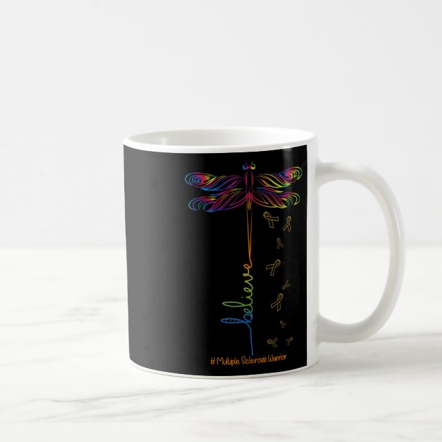 Sclerosis Awareness Dragonfly Ribon Kaffemugg (Höger)