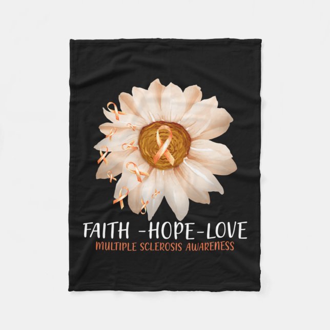 Sclerosis Awareness Flower Fleecefilt (Framsidan)