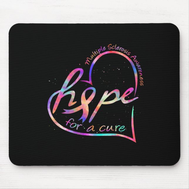 Sclerosis Awareness Hope for a Cure Rainbow Tie Dy Musmatta (Framsidan)