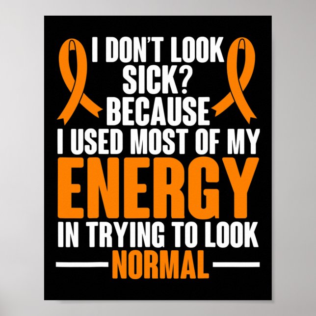 Sclerosis Awareness Jag ser inte sjuk ut Poster (Framsidan)