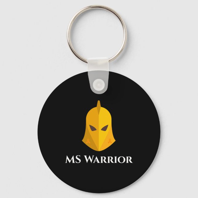 Sclerosis Awareness Knight Modig Warrior Nyckelring (Framsida)
