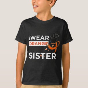 Sclerosis Awareness Ms I Bära Orange för min syste T Shirt