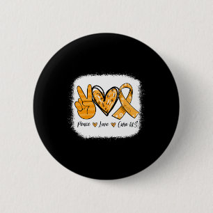 Sclerosis Awareness Peace Kärlek Cure Warrior Knapp