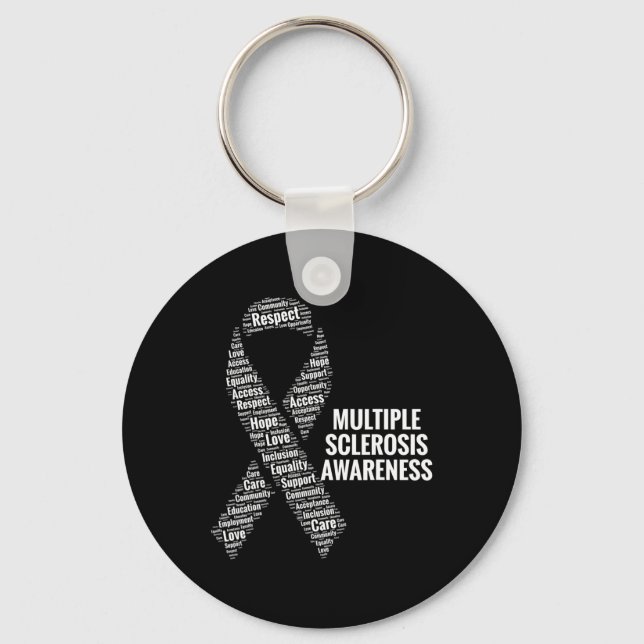 Sclerosis Awareness, Respect Care Advocacy Gift Nyckelring (Framsida)