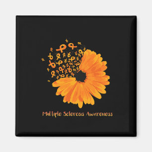 Sclerosis Awareness Ribbon Flower Hope Fighter Magnet