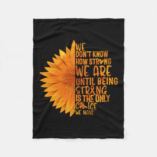 Sclerosis Awareness Solros Strong Choice Women Fleecefilt (Framsidan)