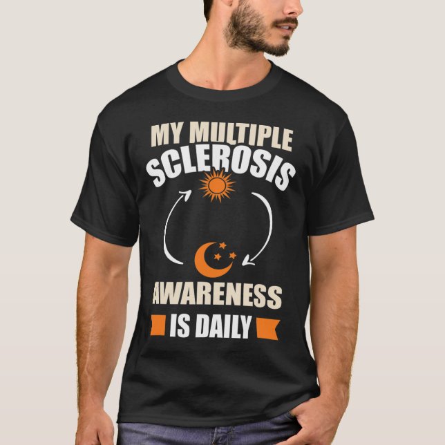 Sclerosis Awareness Survivor Daily Warrior T Shirt (Framsida)
