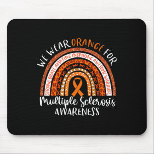 Sclerosis Awareness Vi Bära Orange Rainbow 1 Musmatta