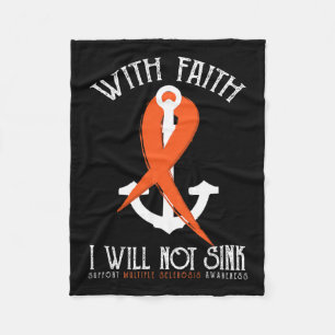 Sclerosis Awareness with Faith I kommer inte att b Fleecefilt